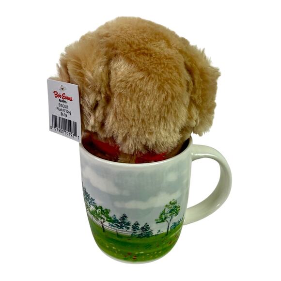 Bob Evans Biscuit Golden Retriever Plush Puppy Toy & Ceramic Coffee Mug Gift Set - Picture 2 of 7